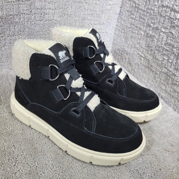 Sorel Explorer III NW Women's Size 8.5 US Black Suede Waterproof Winter Boots - Picture 10 of 12